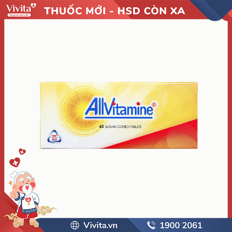 Thuốc bổ sung vitamin Allvitamine | Hộp 60 viên