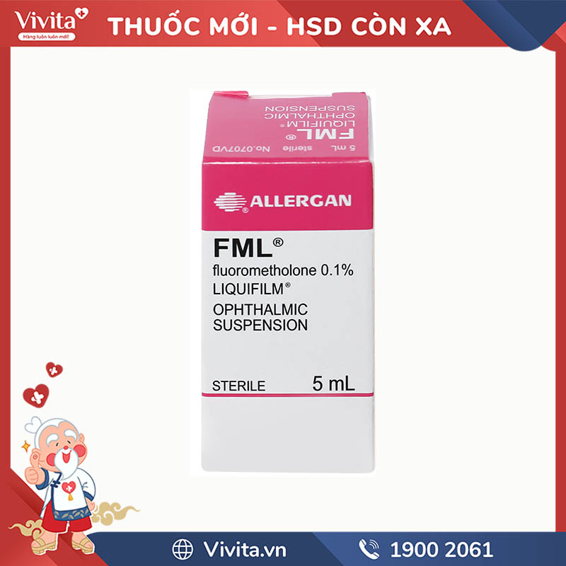 Hỗn dịch nhỏ mắt trị nhiễm khuẩn FML Liquifilm 0.1% | Chai 5ml