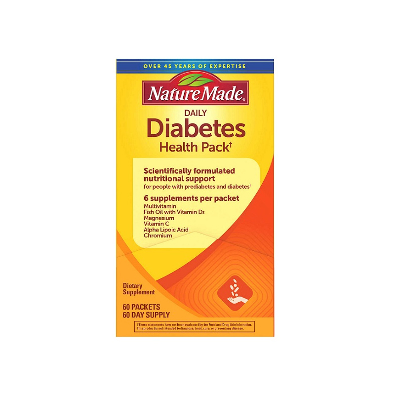 Nature Made Diabetes Health Pack Mỹ Tốt Cho Người Tiểu Đường (60 Gói)
