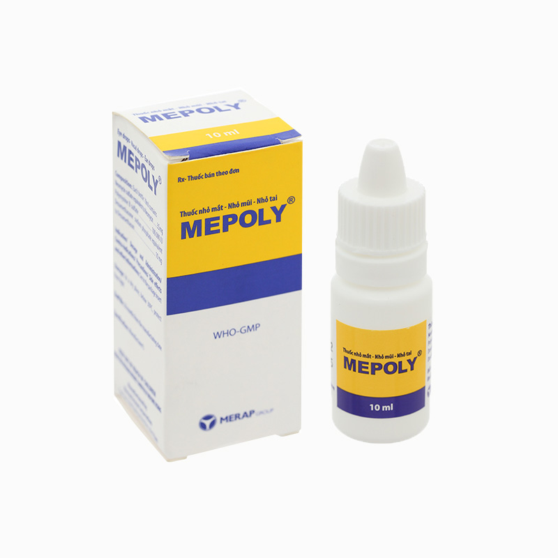 Thuốc nhỏ mắt trị nhiễm khuẩn Mepoly | Chai 10ml
