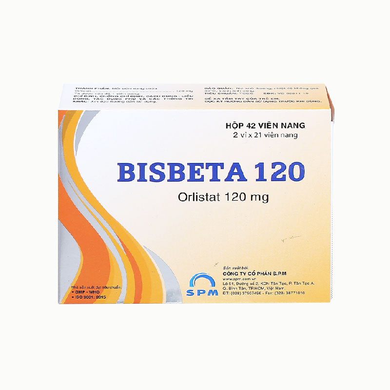 Thuốc hỗ trợ trị béo phì Bisbeta 120 | Hộp 42 viên