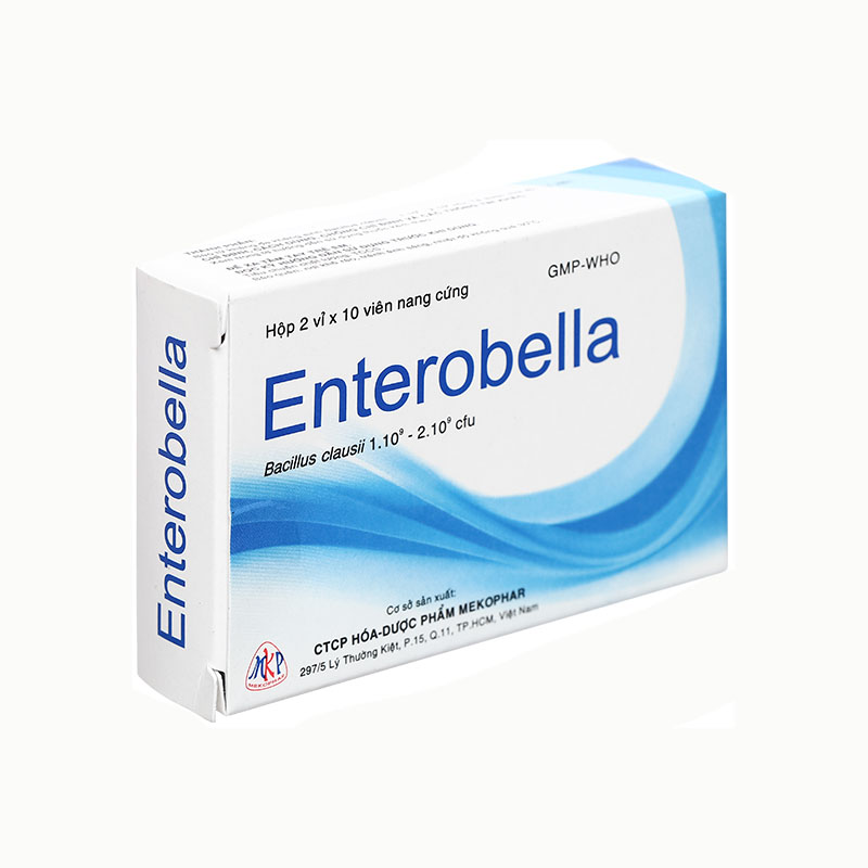 Thuốc bổ sung vi sinh hỗ trợ trị rối loạn tiêu hóa Enterobella | Hộp 20 viên