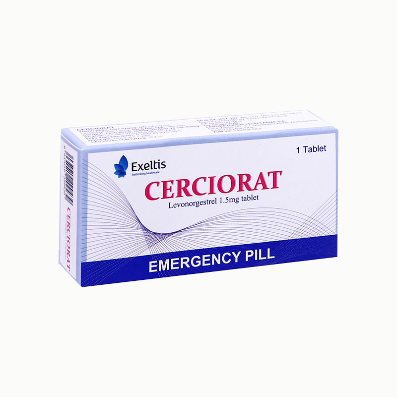 Thuốc tránh thai khẩn cấp 72 giờ Cerciorat | Hộp 1 viên