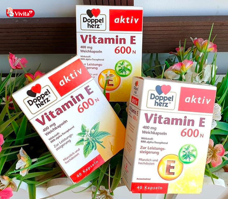 Viên uống bổ sung vitamin E Doppelherz Aktiv Vitamin E 600N được nhập khẩu chính ngạch từ Đức, thuộc thương hiệu đình đám Doppelherz
