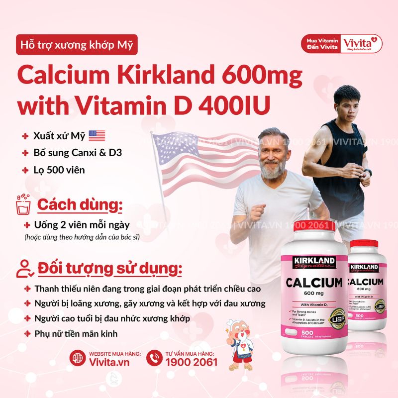Cách dùng Kirkland Calcium của Mỹ
