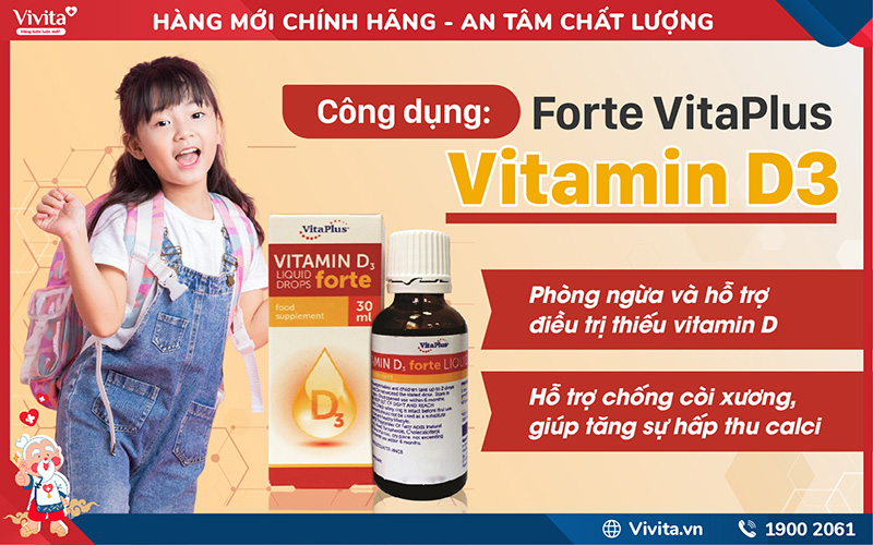 công dụng vitamin d3 forte vitaPlus