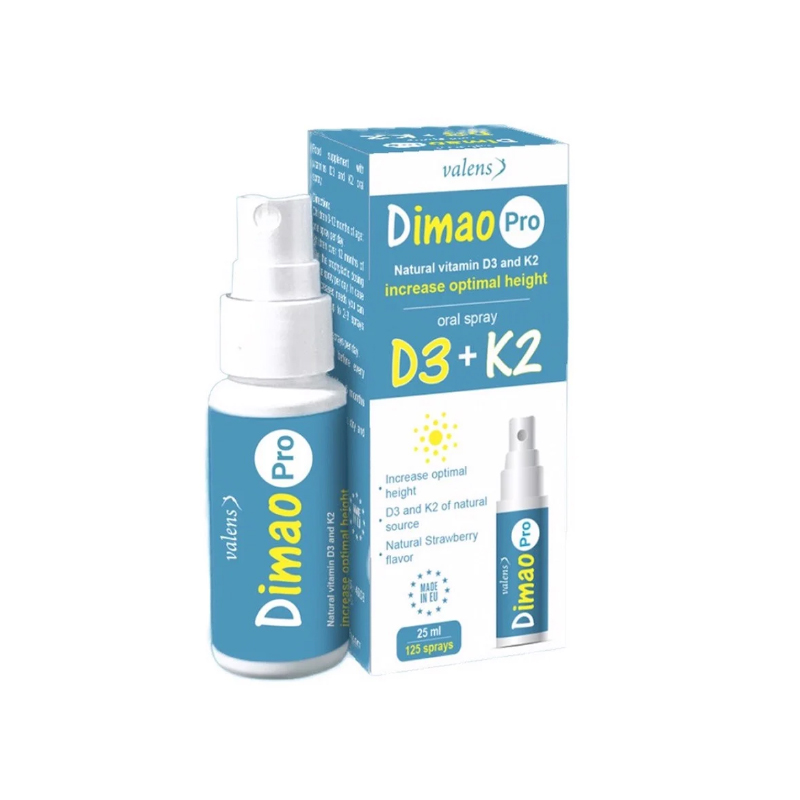 Dimao Pro Oral Spray Bổ Sung Vitamin D3 + K2 Dạng Xịt (Chai 25ml)