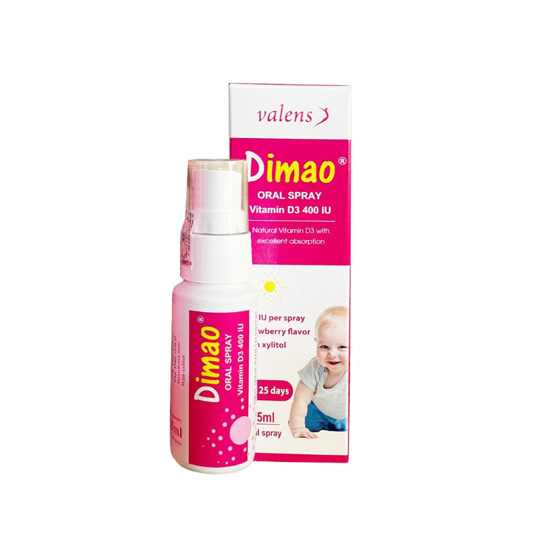 Dimao Vitamin D3 400IU Dạng Xịt Hỗ Trợ Tăng Chiều Cao Cho Trẻ (Chai 25ml)
