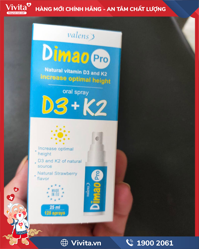 đối tượng sử dụng dimao pro oral spray d3 + k2