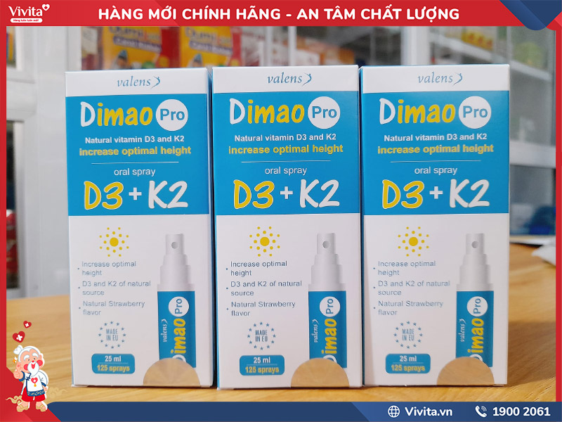 giới thiệu dimao pro oral spray d3 + k2