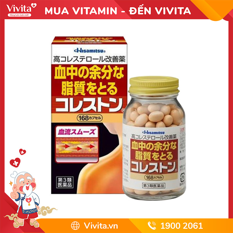 Viên uống hỗ trợ giảm cholesterol Hisamitsu Nhật Bản | Hộp 168 Viên