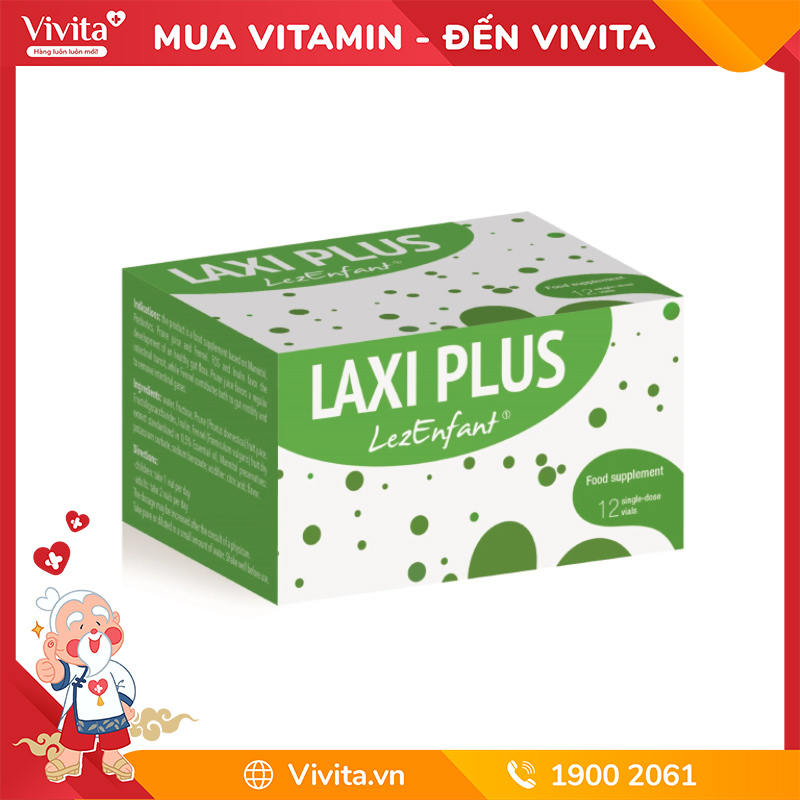 Thực phẩm hỗ trợ tiêu hóa Laxi Plus Lezenfant | Hộp 12 lọ x 10 ml