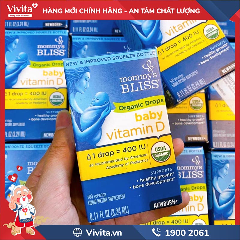 lưu ý khi dùng vitamin d3 mommys bliss organic drop