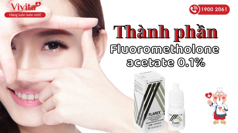 Thành phần hỗn dịch nhỏ mắt trị nhiễm khuẩn Flarex 0.1%