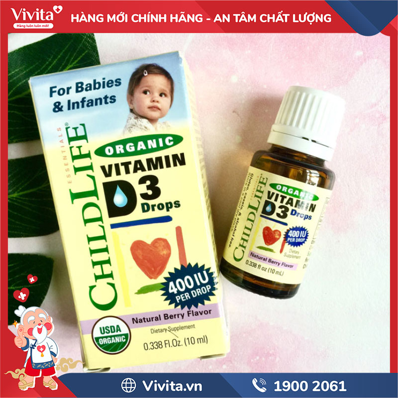 ưu điểm childlife organic vitamin d3 drops