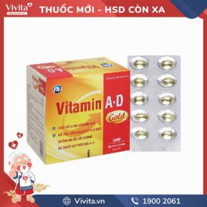 Thuốc giảm khô mắt Vitamin A-D Gold PV