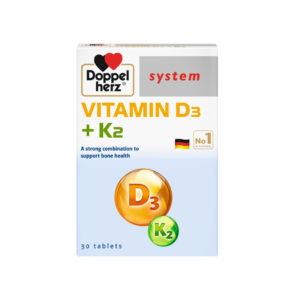 Vitamin D3+K2 Doppelherz Của Đức Hỗ Trợ Hệ Xương, Răng Chắc Khoẻ (Hộp 30 Viên)