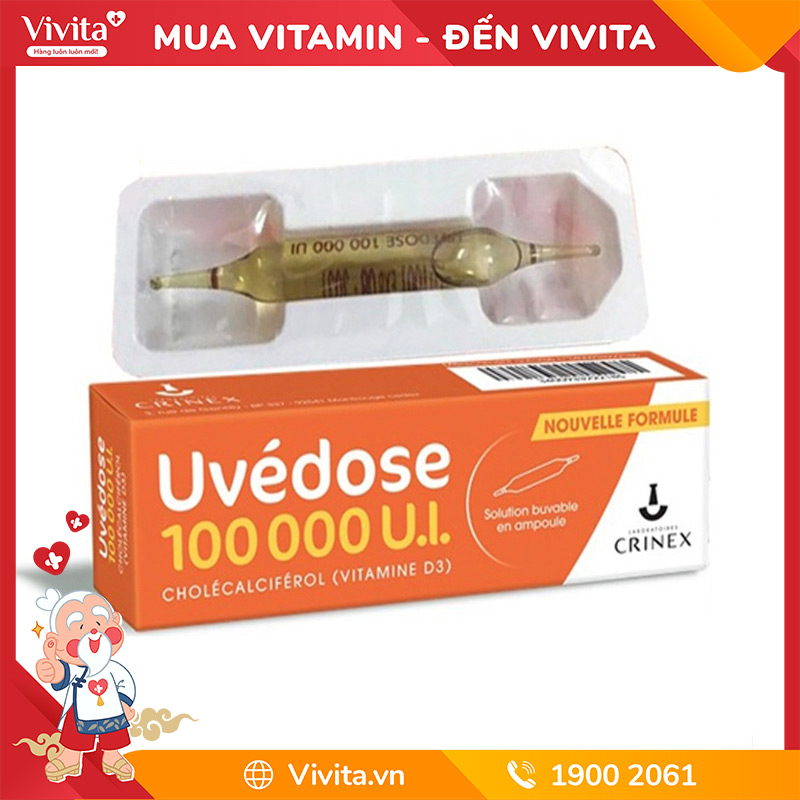 Dung dịch Vitamin D3 Pháp Uvedose 100000 UI (Ống 2ml)