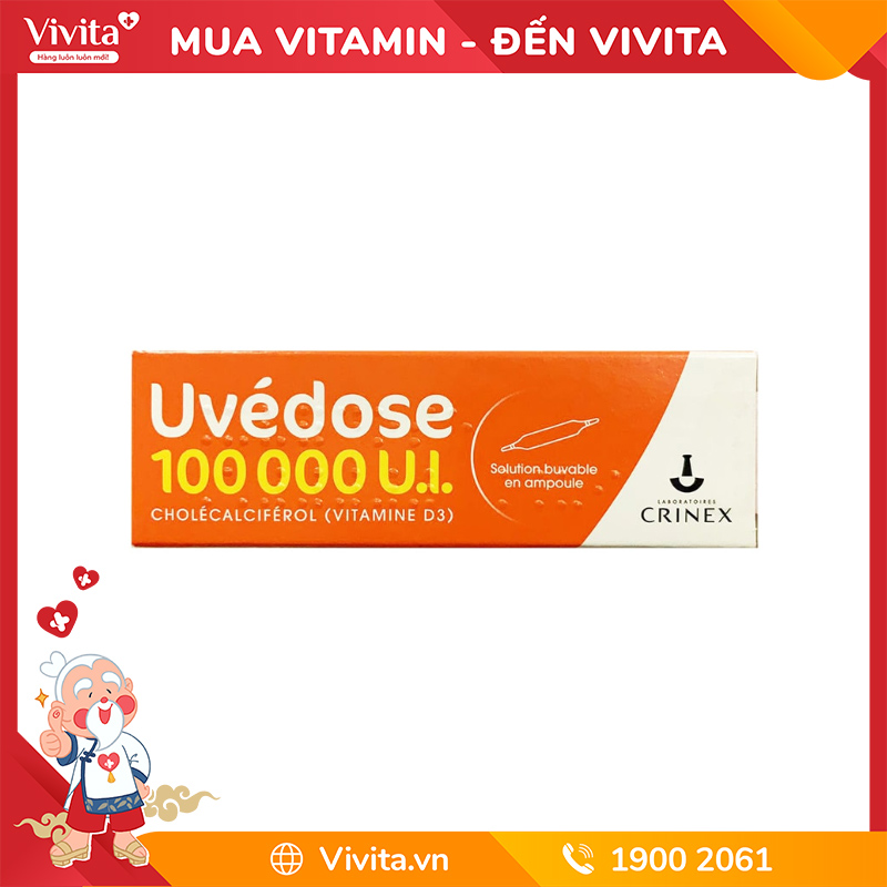Dung dịch Vitamin D3 Pháp Uvedose 100000 UI (Ống 2ml)