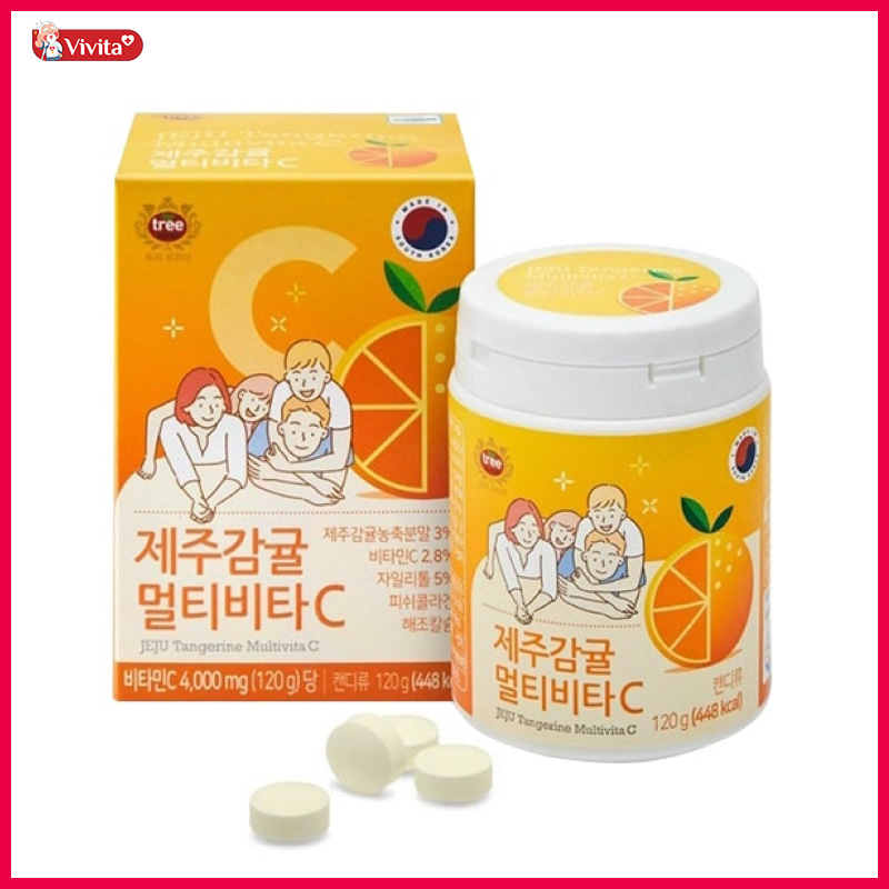 Vitamin C Hàn Quốc cho trẻ em từ 2 tuổi Vitamin C Jeju Tangerine Multivita