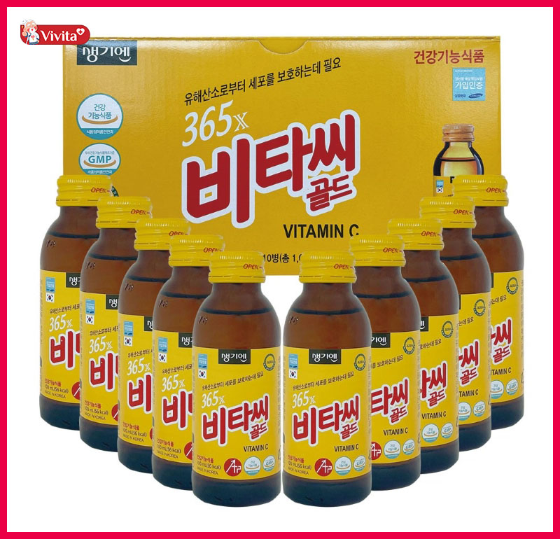 Vitamin C của Hàn Quốc dạng chai Gold 365x Hàn Quốc