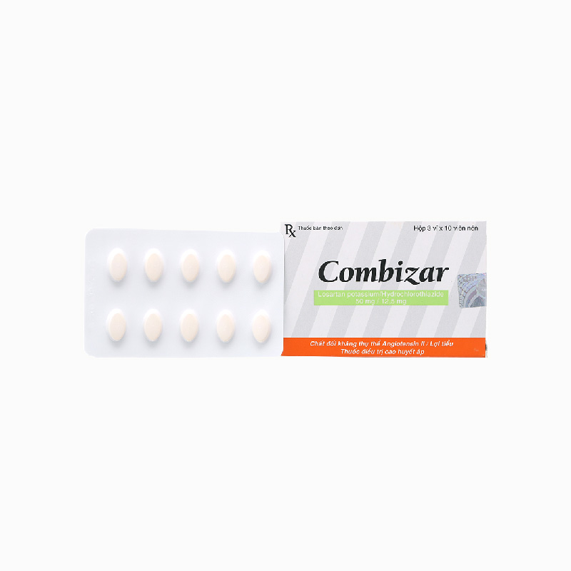 Thuốc trị tăng huyết áp Combizar | Hộp 30 viên