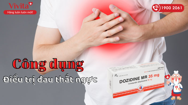 Công dụng (Chỉ định) thuốc trị đau thắt ngực Dozidine MR 35mg