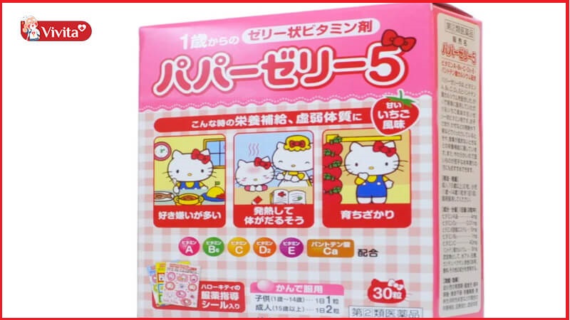 Kẹo vitamin tổng hợp Oki Pharmaceutical Hello Kitty của Nhật Bản