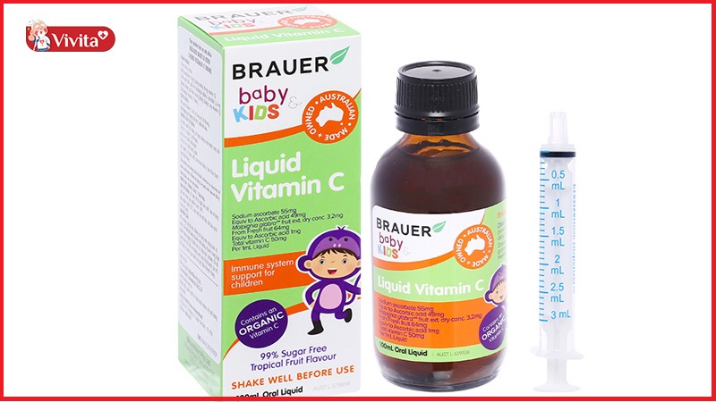 Siro uống Vitamin C cho bé Brauer Liquid