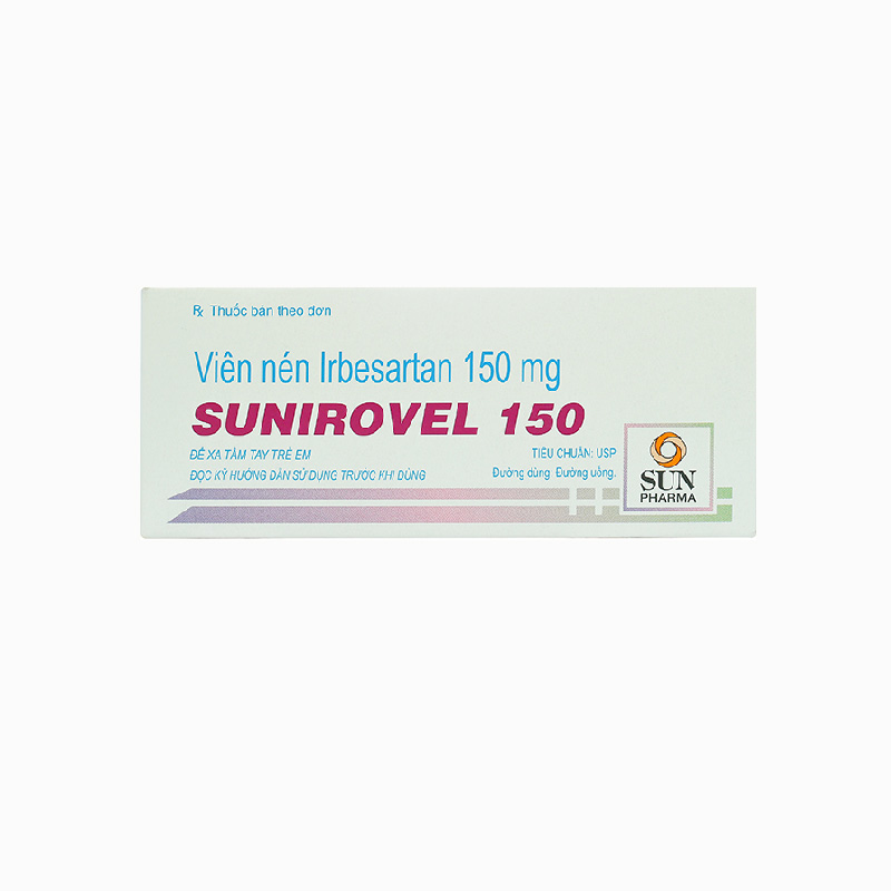 Thuốc trị tăng huyết áp Sunirovel 150 | Hộp 50 viên