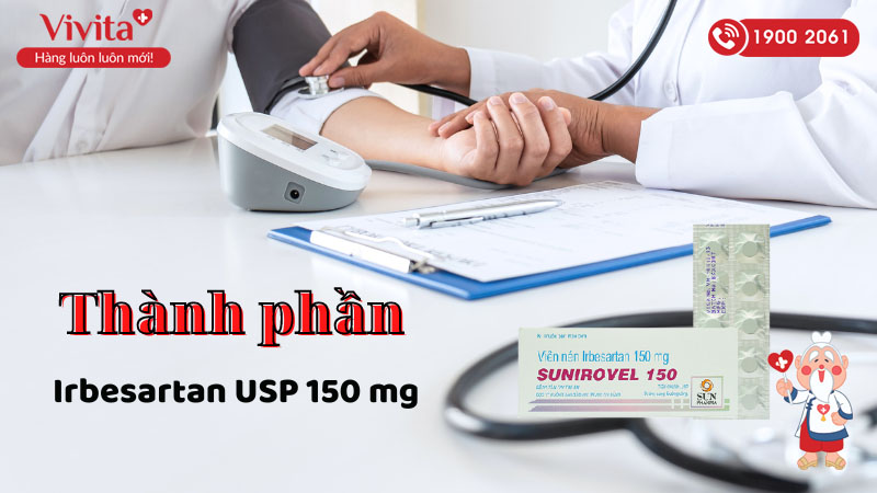 Thành phần của thuốc trị tăng huyết áp Sunirovel 150