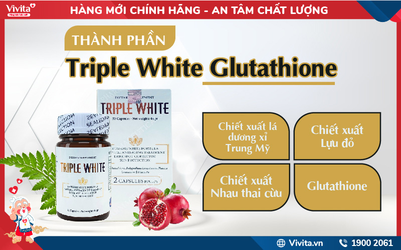 thành phần triple white glutathione