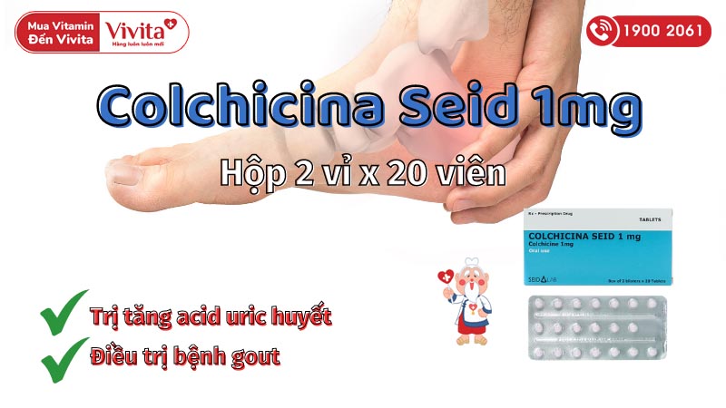 Thuốc phòng và trị gout Colchicina Seid 1mg