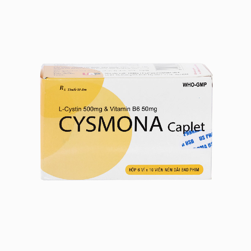 Thuốc trị rụng tóc, gãy móng Cysmona Caplet | Hộp 60 viên