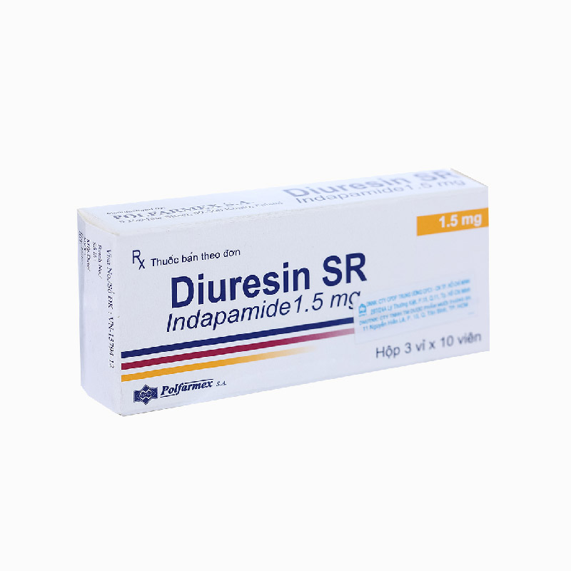 Thuốc trị tăng huyết áp, suy tim Diuresin SR | Hộp 30 viên