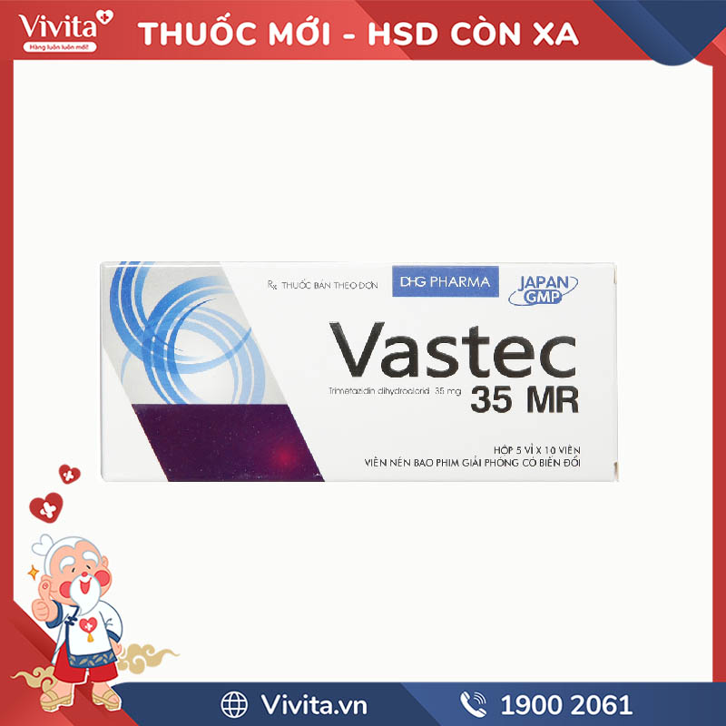 Thuốc trị đau thắt ngực Vastec 35 MR | Hộp 50 viên