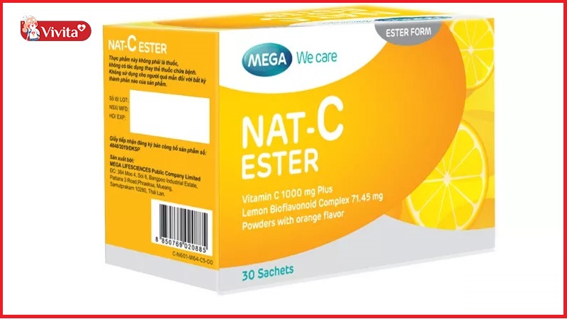 Vitamin C tăng sức đề kháng cho bé Nat-C Ester