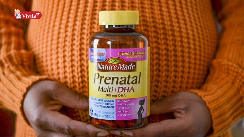 Vitamin tổng hợp sau sinh của Mỹ Nature Made Prenatal Multi + dha