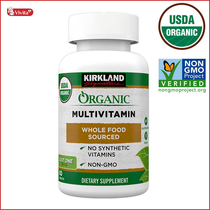 Vitamin Tổng Hợp Hữu Cơ thực vật Organic Multivitamin KIRKLAND Mỹ