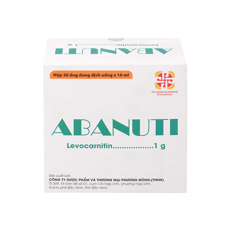 Dung dịch uống trị thiếu Carnitine Abanuti | Hộp 20 ống