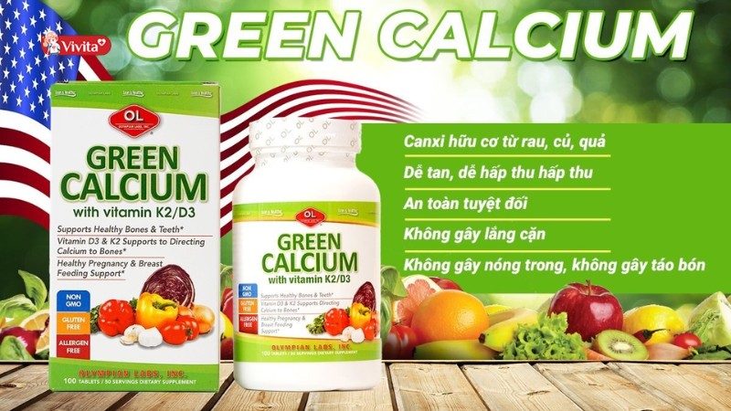 Sản phẩm bổ sung canxi cho người già Green Calcium