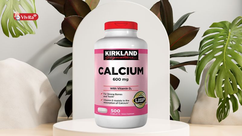 Viên uống bổ sung Canxi cho người già của Mỹ Kirkland Calcium 600mg + D3