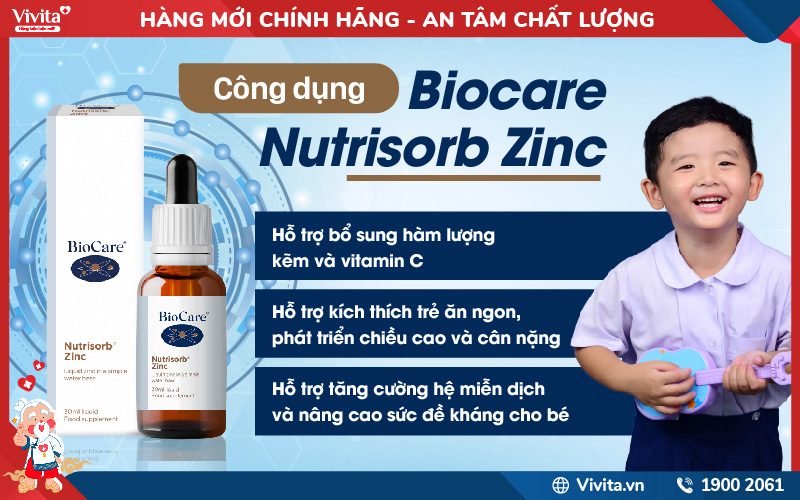 công dụng biocare nutrisorb zinc