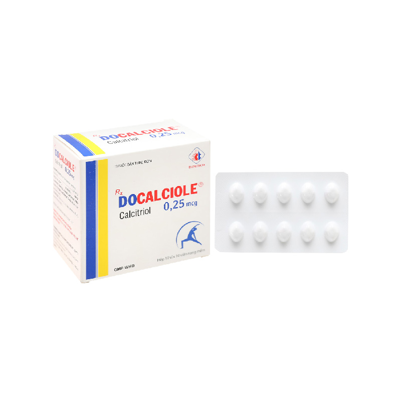 Thuốc trị loãng xương Docalciole 0.25mcg | Hộp 100 viên