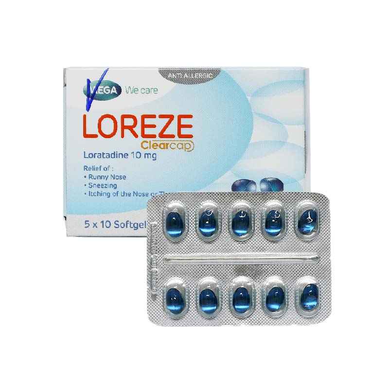 Thuốc chống dị ứng Loreze Clearcap | Hộp 50 viên