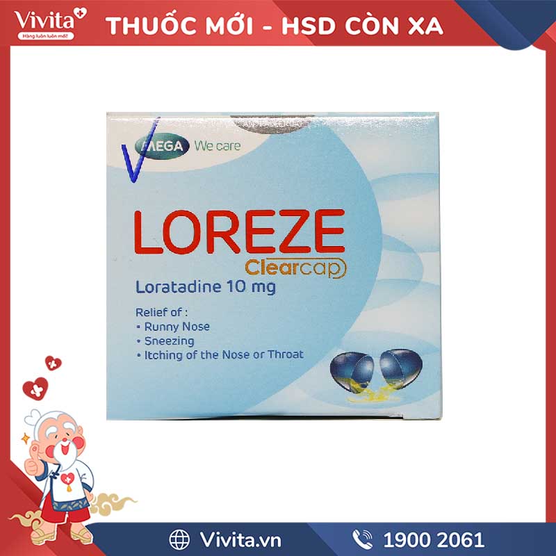 Thuốc chống dị ứng Loreze Clearcap | Hộp 50 viên