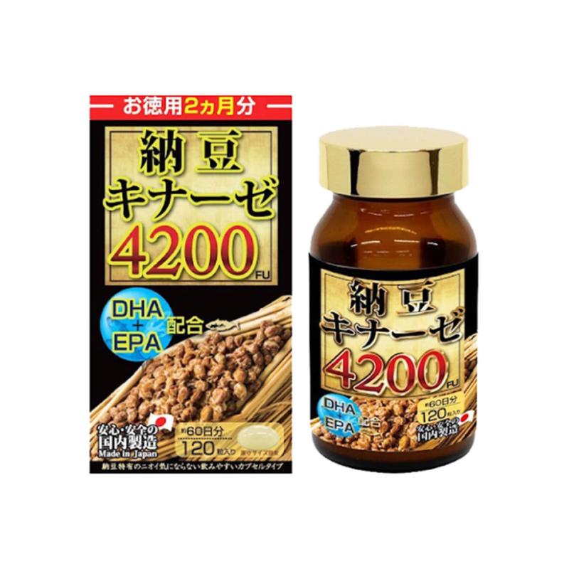 Viên Uống Maruman Nattokinase 4200FU Nhật Bản Hỗ Trợ Phòng Ngừa Đột Quỵ (Hộp 120 Viên)