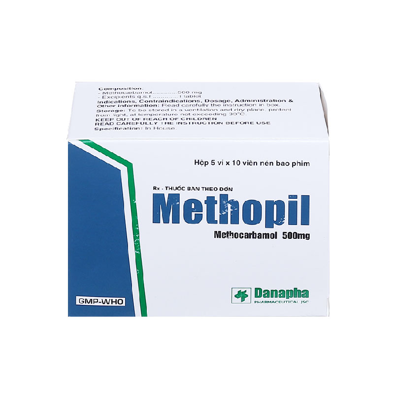Thuốc giãn cơ, trị đau do co cứng cơ Methopil | Hộp 50 viên