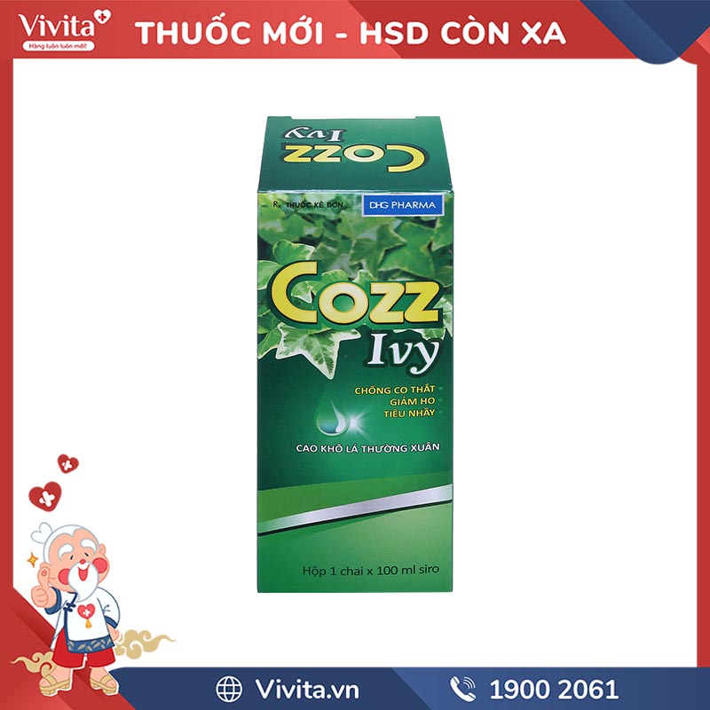 Siro trị viêm đường hô hấp Cozz Ivy | Chai 100ml