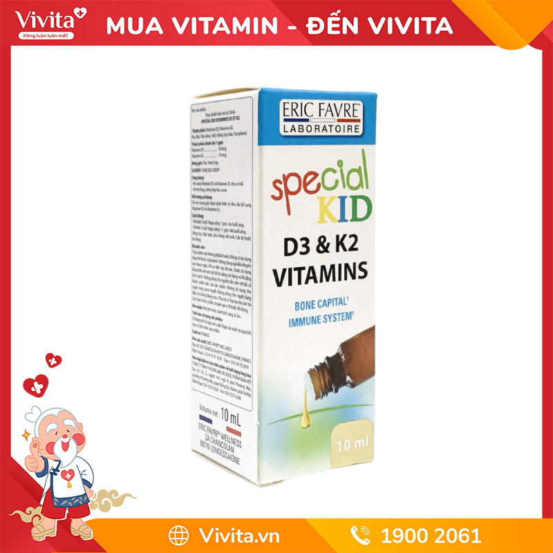 Tinh Dầu Special Kid Vitamines D3 Et K2 Hỗ Trợ Tăng Cường Hấp Thu Canxi Của Pháp| Lọ 10ml